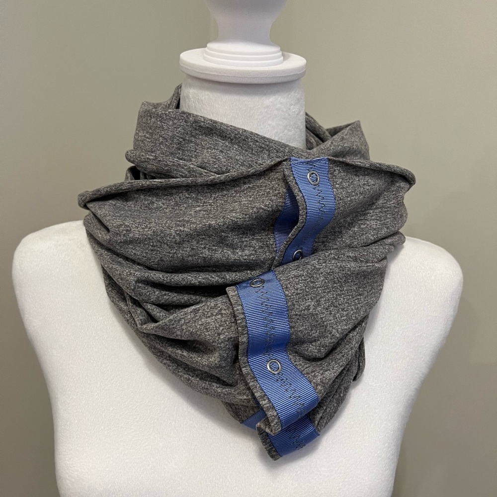 Ivivva by Lululemon Activewear Village Chill Gray and Blue Scarf Size O/S